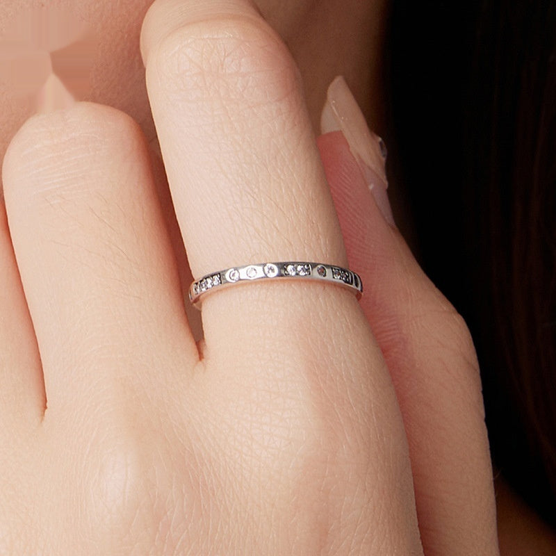 Moss Password I Love You Ring Silver