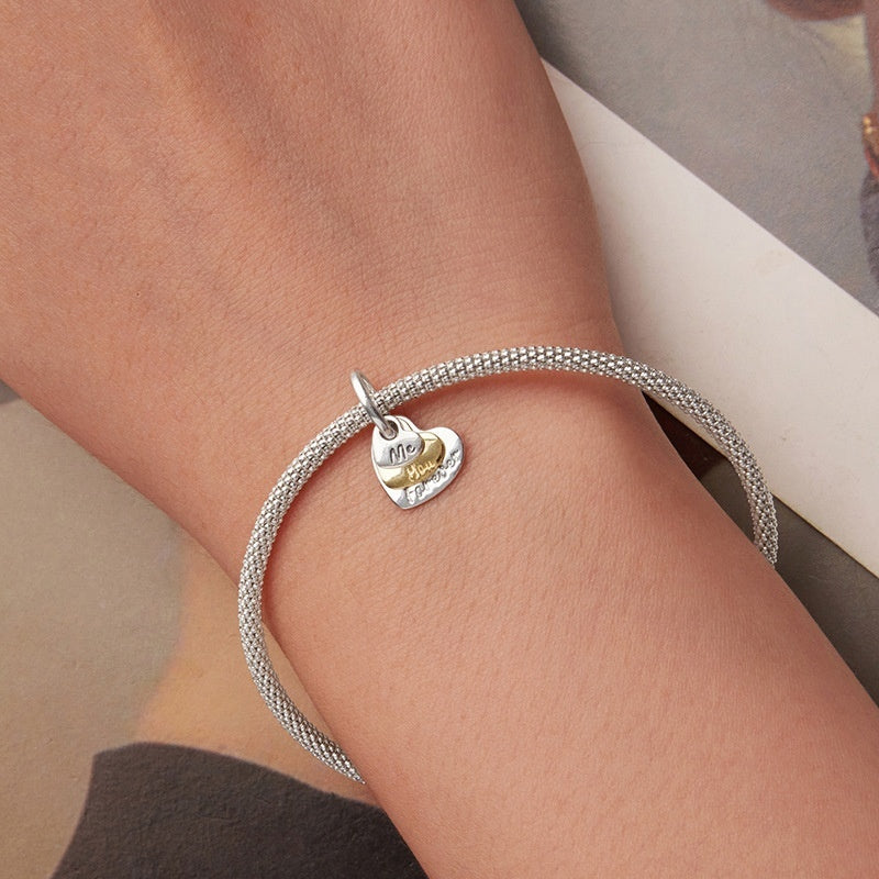 S925 Sterling Silver Beads Eternal Love Pendant Parts