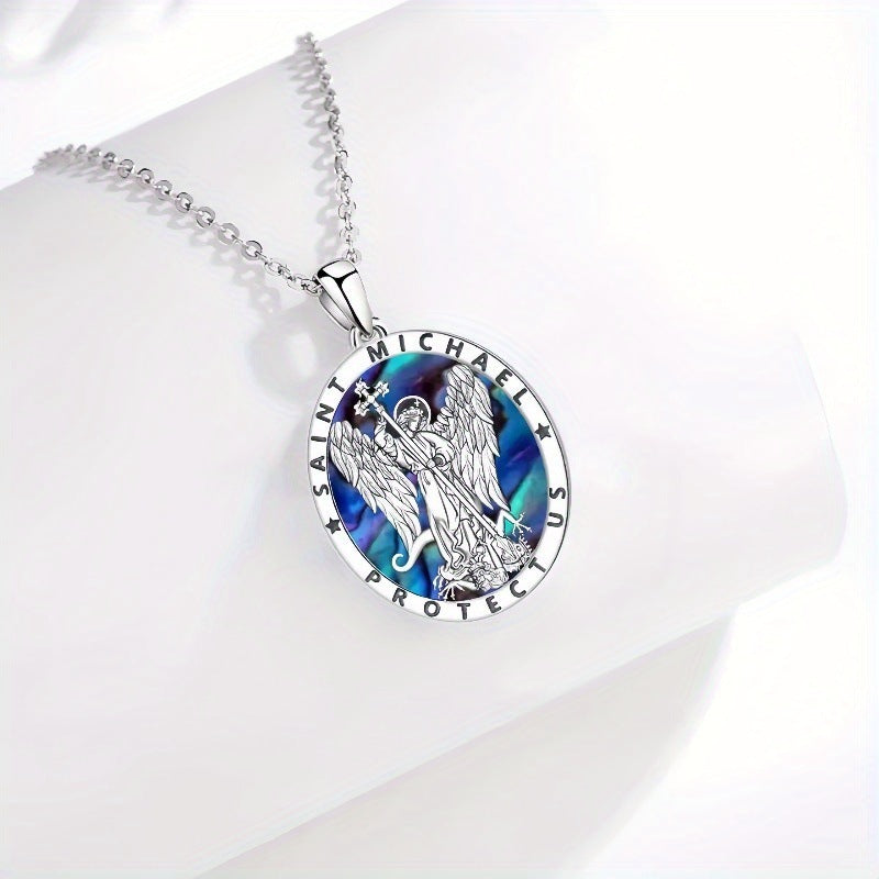 Abalone Shell Vintage God Of War Angel Pendant