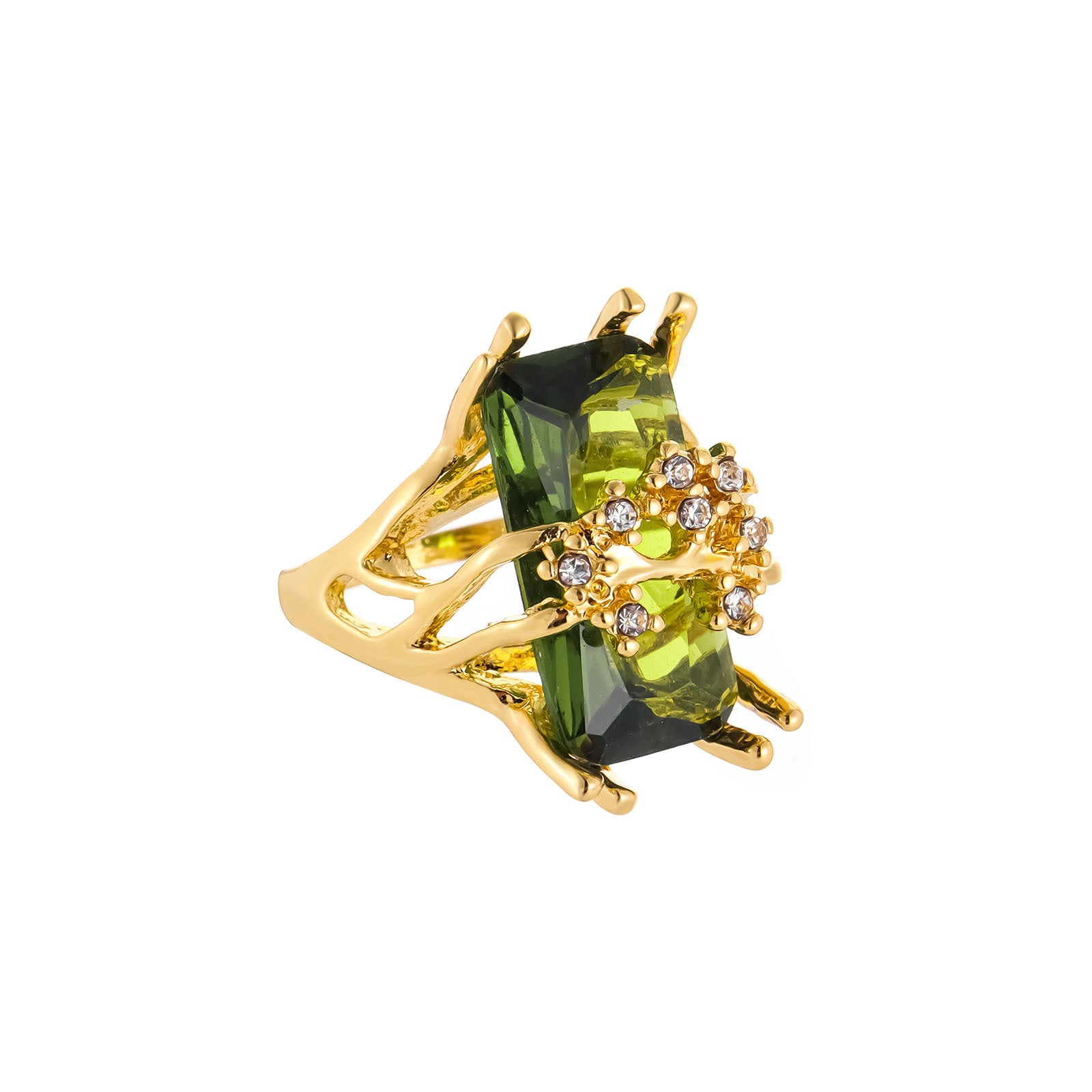 Lady's Inlaid Navy Blue Diamond Ring