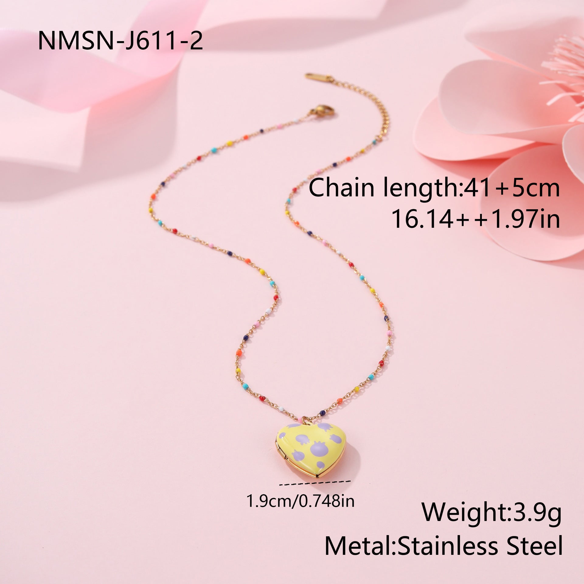 Fruit Love Pendant Stainless Steel Necklace