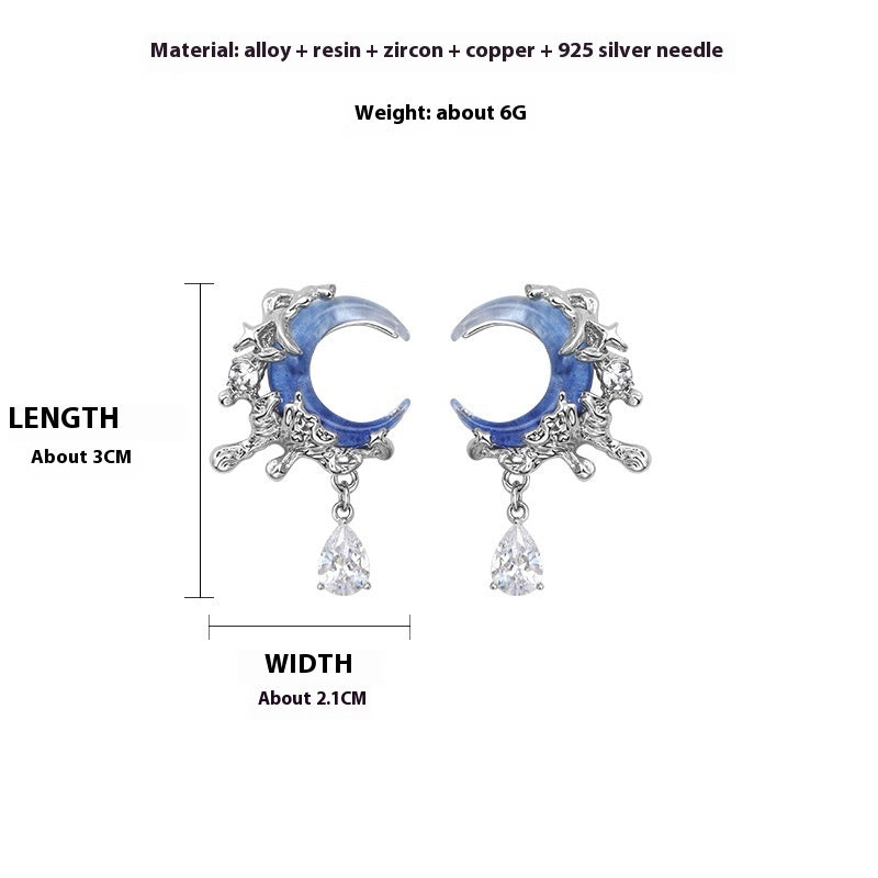 Blue Moon Series Fashion Necklace Earring Ring