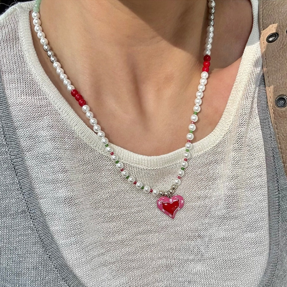 Pendant Pearl Necklace Women's Clavicle Chain