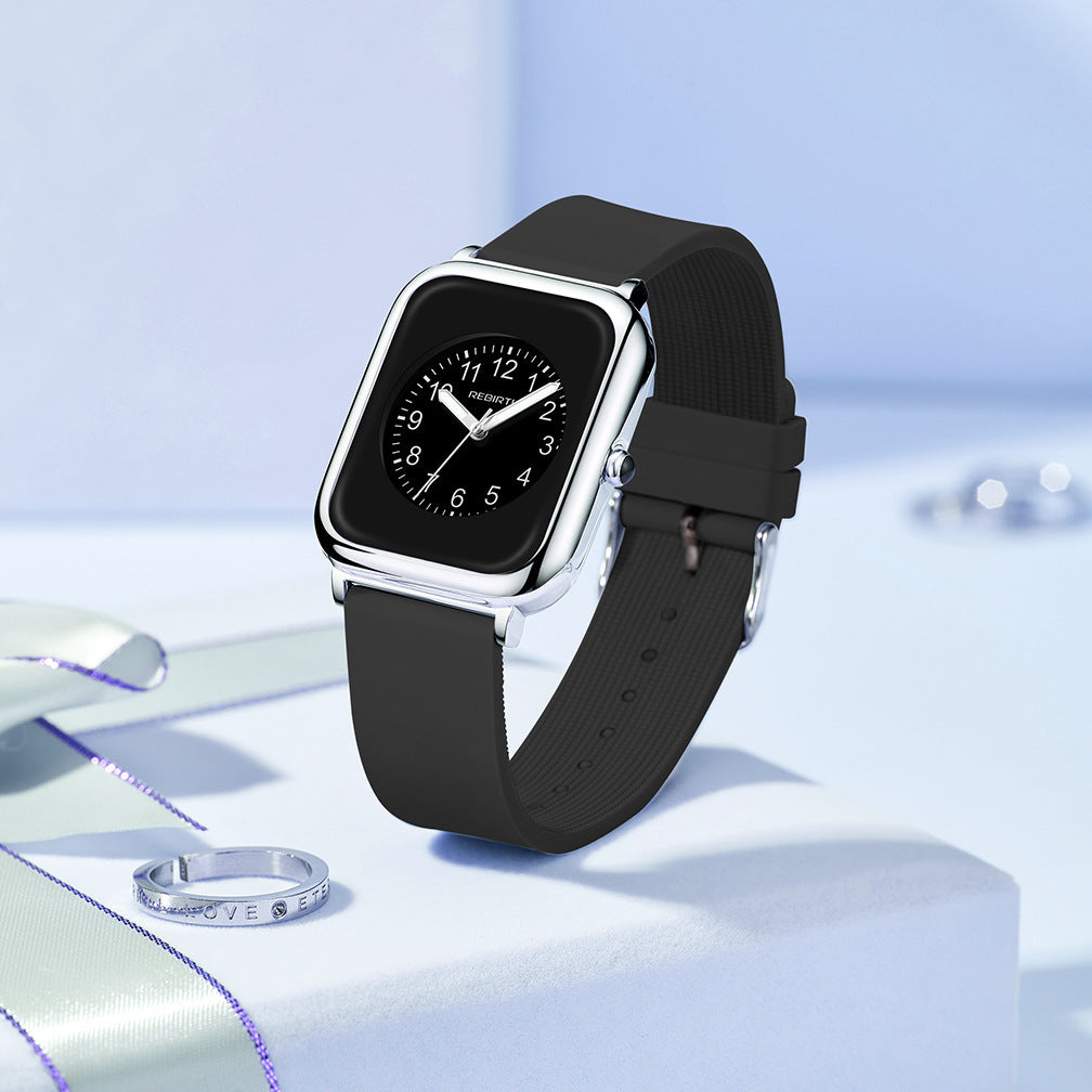 Quartz Watch Black Square Waterproof Women's Watch Exquisite Elegant Fashion Watch Female