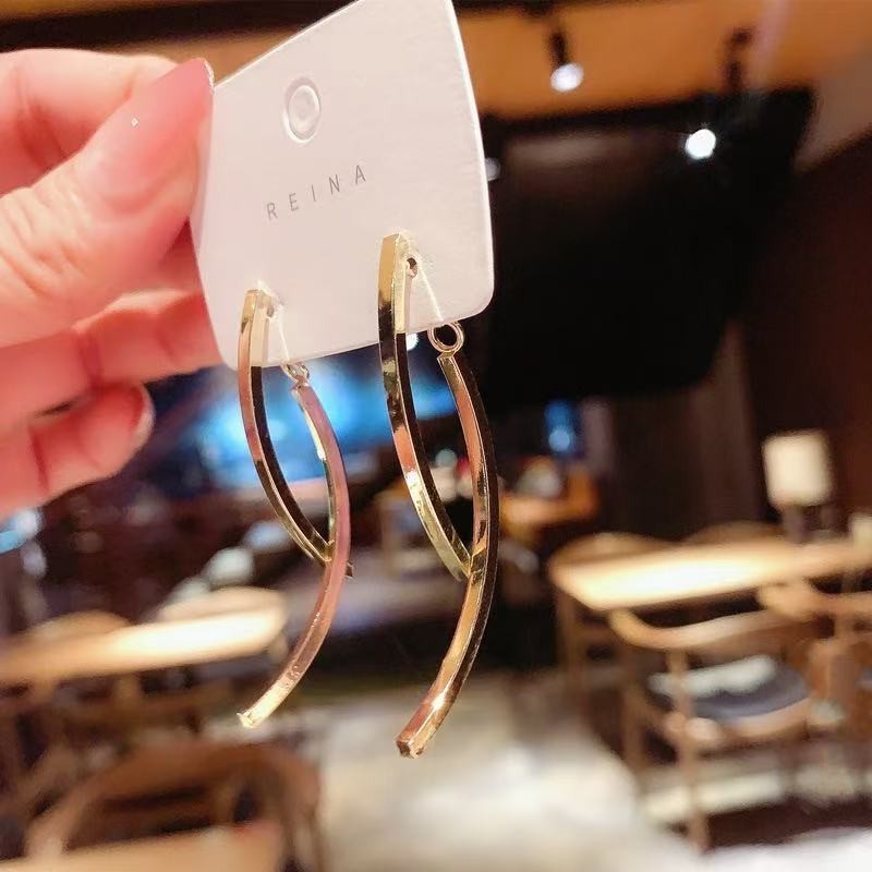 Fashion Minimalist Cross Line Tassel Earrings For Women