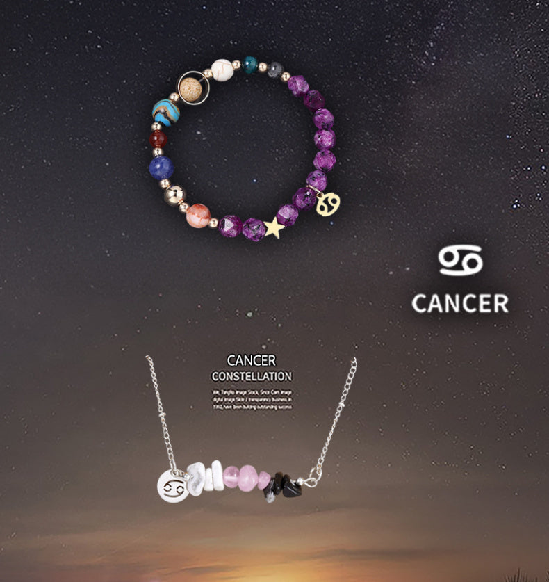 Natural Stone Necklace Set For The 12 Zodiac Signs