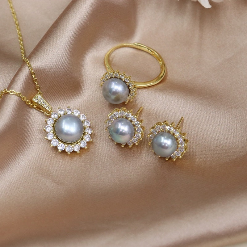 Freshwater Pearl Simplicity All-match Necklace Suit