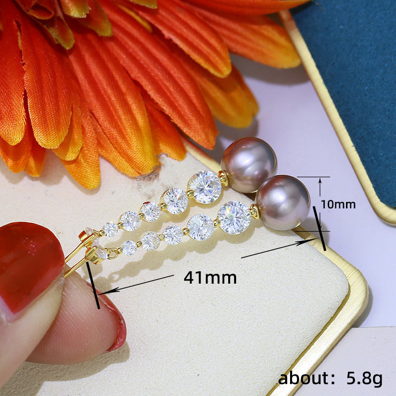 Drilled Pearl Advanced Luxury Long Earrings
