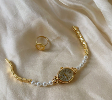 Light Luxury Pearl Bracelet Watch Women's Art Niche High-grade Simple