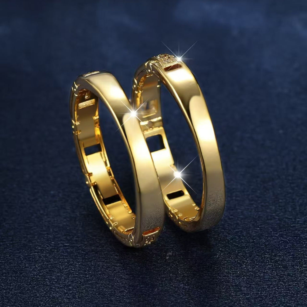 Micro Inlaid Zircon Women's Wedding Ring Set