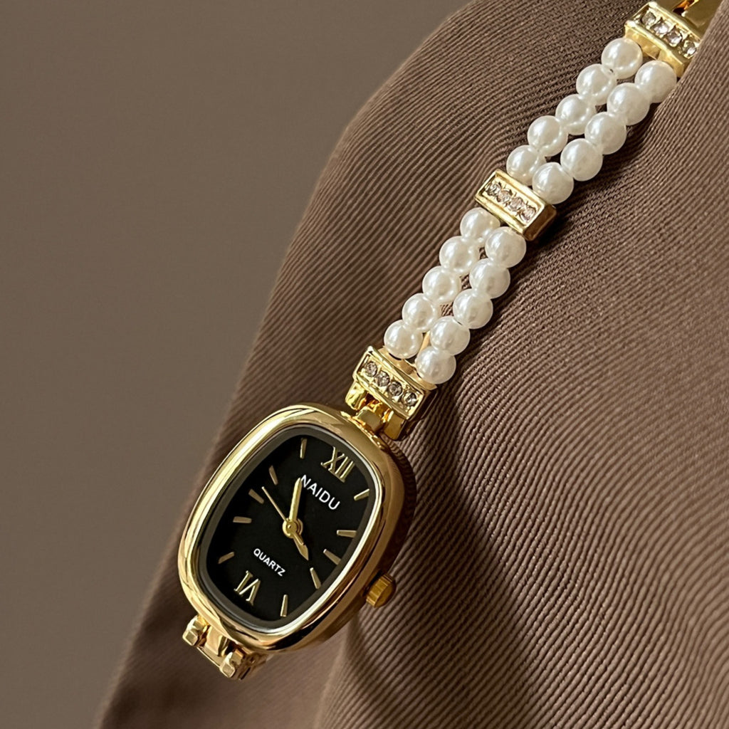 Women's Oval Disk Simple Fashion Pearl Watch