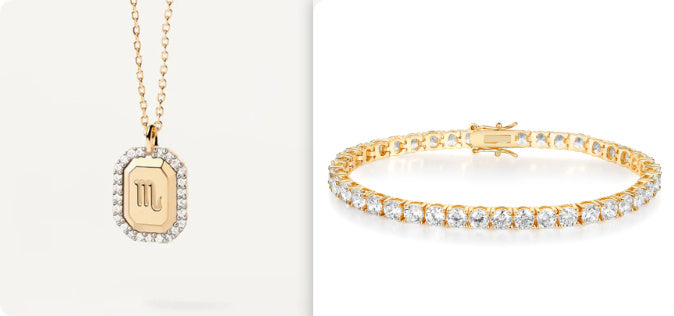 S925 Sterling Silver Twelve Constellation White Zircon Ladies' Pendant Necklace