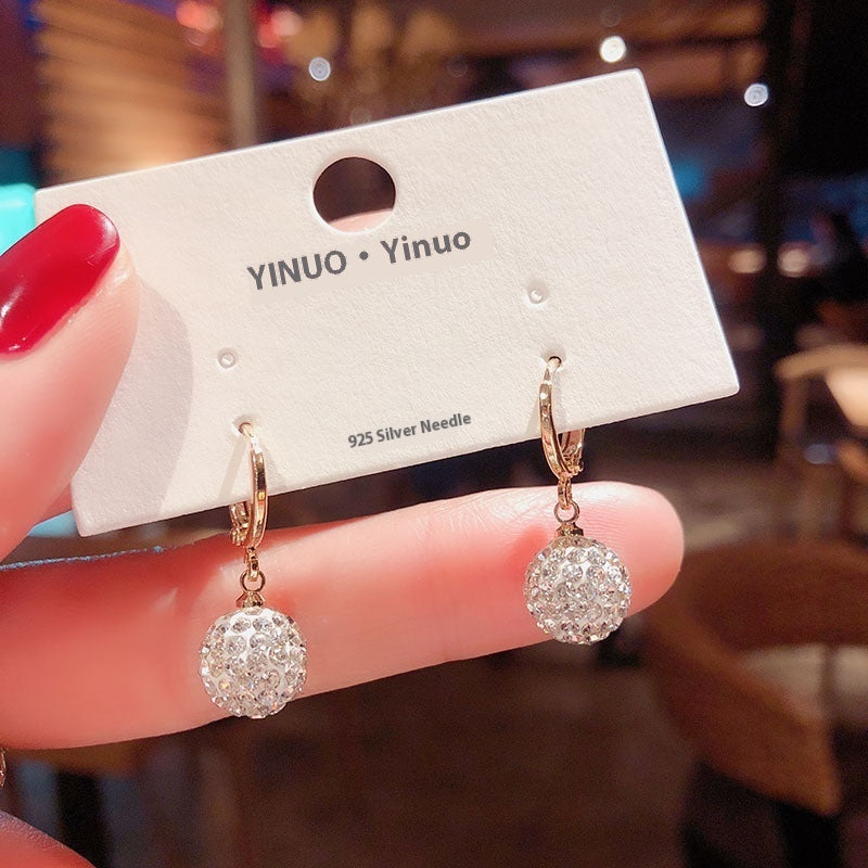 All-matching Elegant Simple Zircon Female Earrings