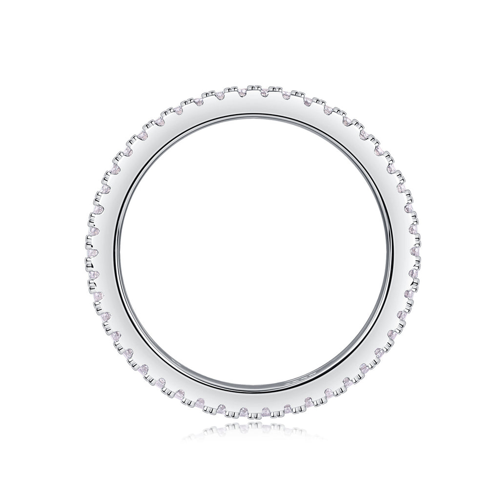 Double Ring Shadow - Set With Top-quality Moissanite S925 Silver And Platinum-plated Diamond Wedding Ring. The Ring Can Be Inspected With A Diamond Pen