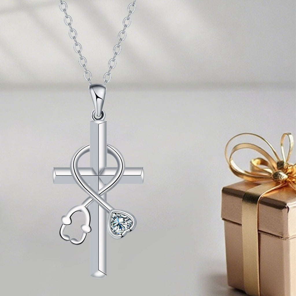 Cross Stethoscope Necklace Niche High Sense