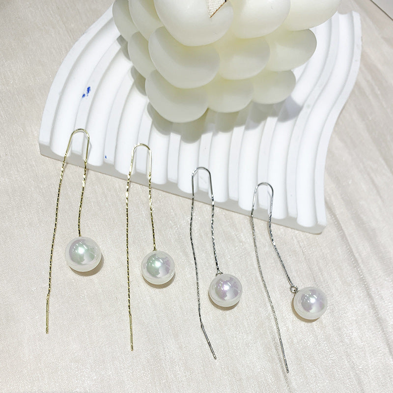 Fashionable Long Tassel Pearl Ear Line