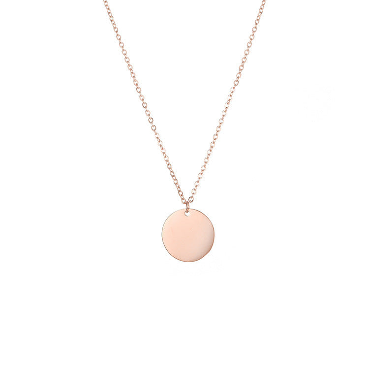 15MM round gold-plated necklace