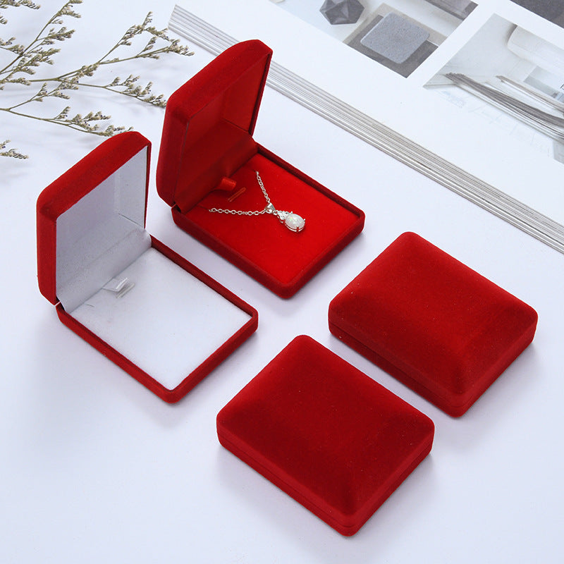 Wholesale high-end velvet pendant jewelry box, plush velvet earring