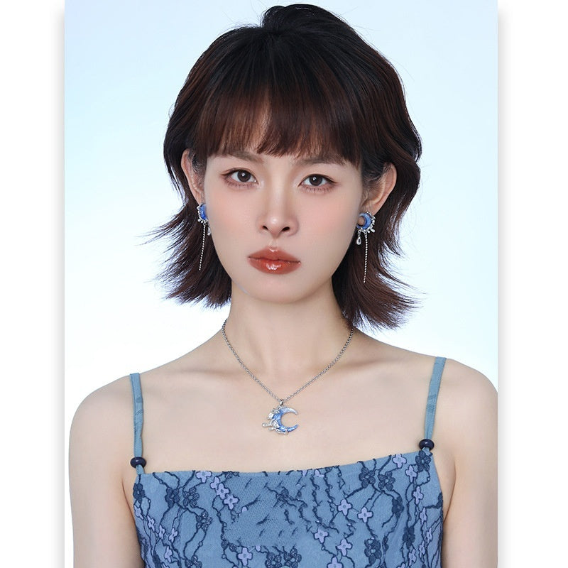 Blue Moon Series Fashion Necklace Earring Ring