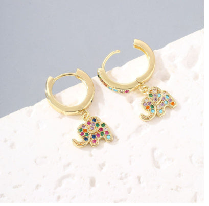 Zircon Inlaid High-end Sense Of Light Luxury Earrings