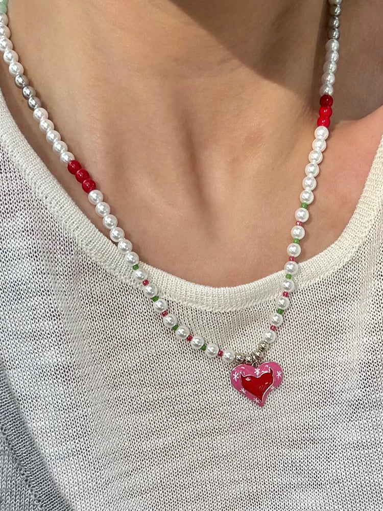 Pendant Pearl Necklace Women's Clavicle Chain