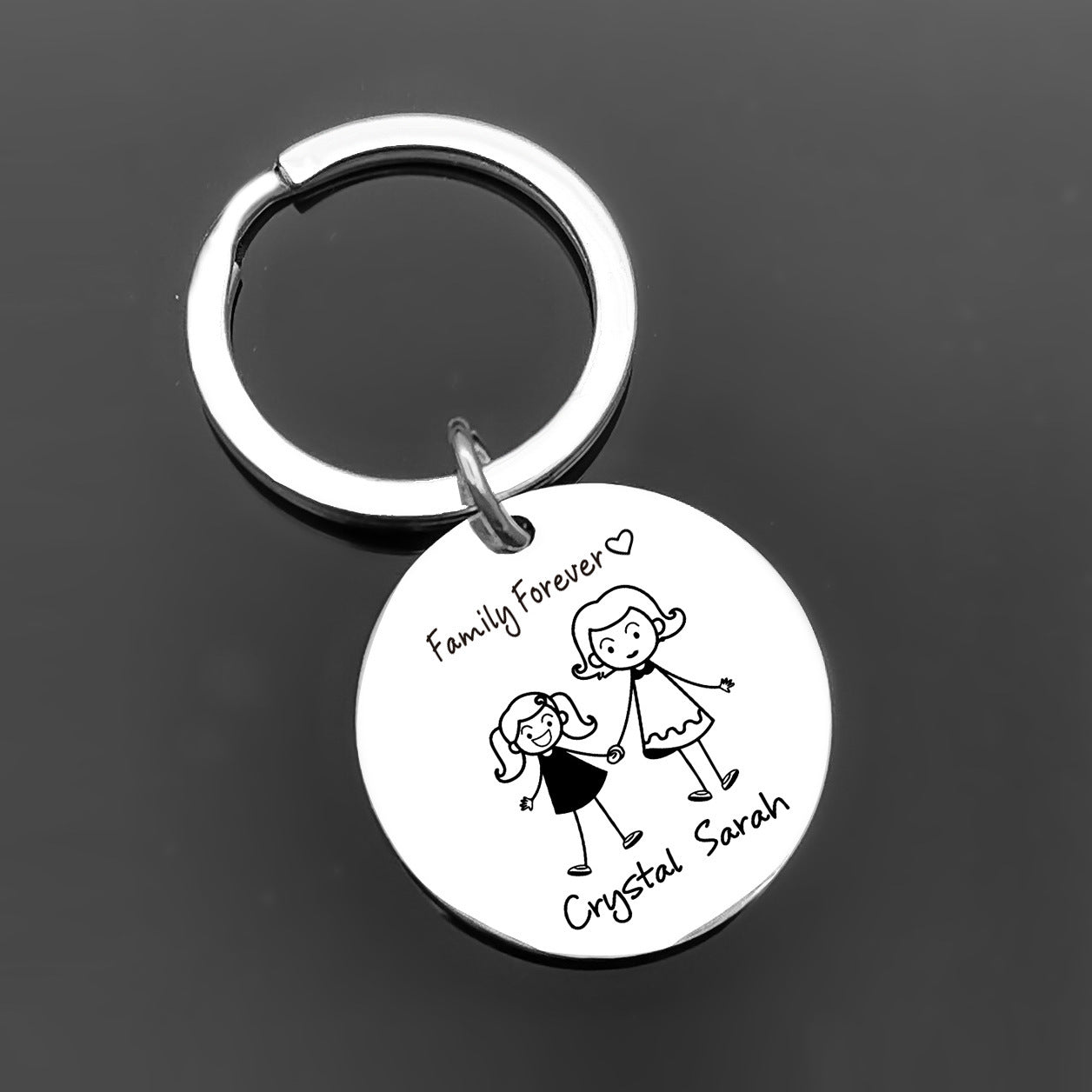 Customized Family Stainless Steel Key Ring