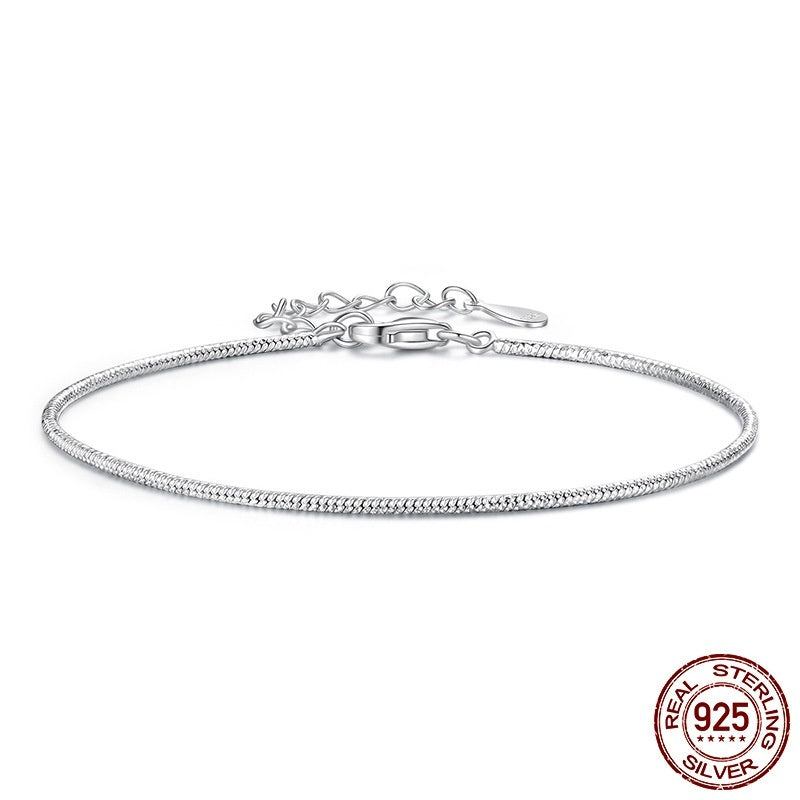 S925 Sterling Silver Snake Bones Chain Bracelet