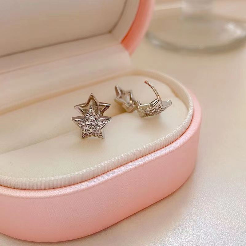 Fashionable High-end Star Zircon Earrings For Women