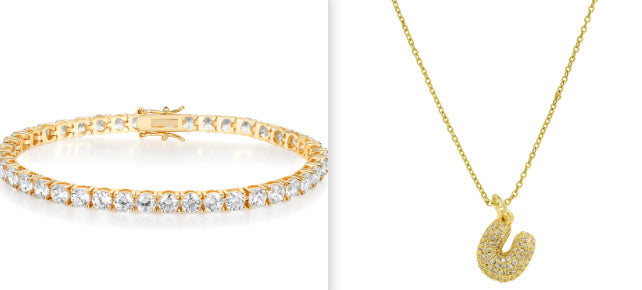 Brass Micro-inlaid Balloon Bubble Small Size 26 English Letters Necklace