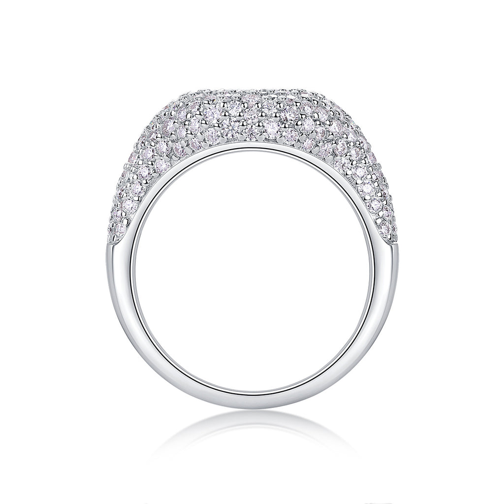 Shining Frenzy - A Wedding Ring Set With Top-quality Moissanite S925 Silver And Platinum-plated Diamond. The Ring Can Be Inspected With A Diamond Pen