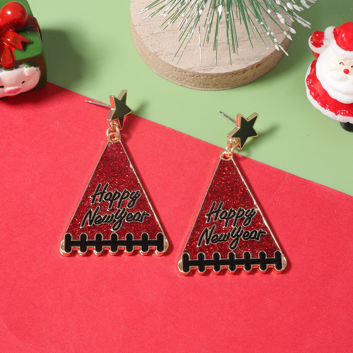 New Year Tree Girl Gift Earrings