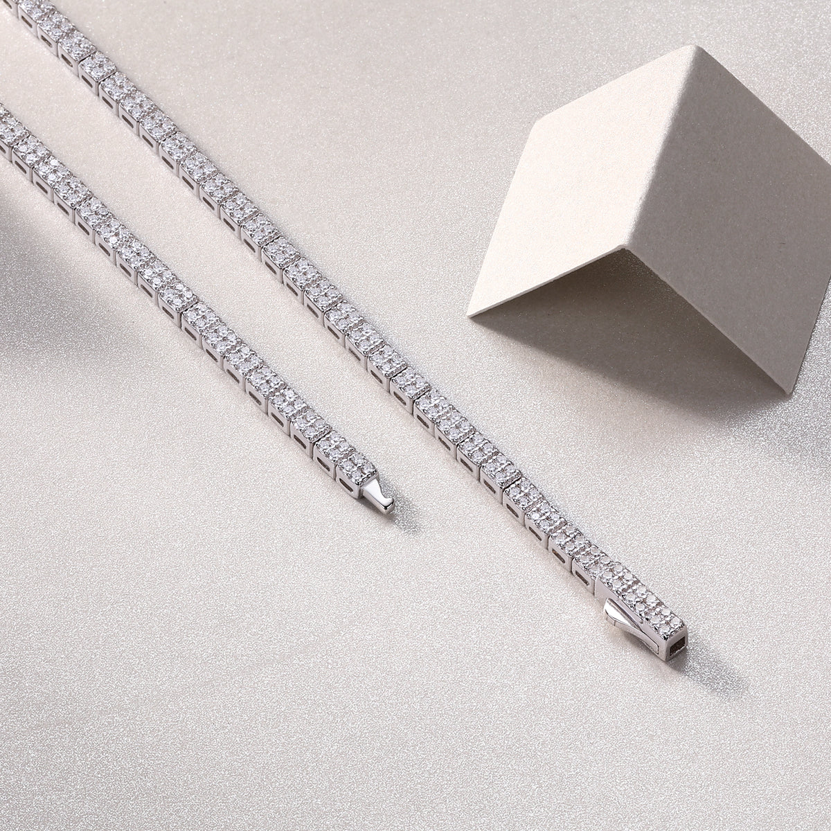 Winter Lake Luxury Fashion Set Mosan Diamond S925 Silver Necklace Rivaling Natural Diamonds