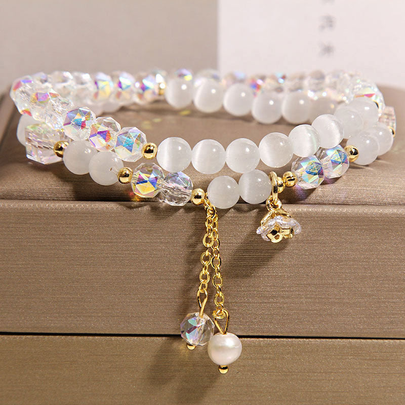 New Chinese Style Opal Double Ring Bracelet Female Light Luxury Minority High Sense