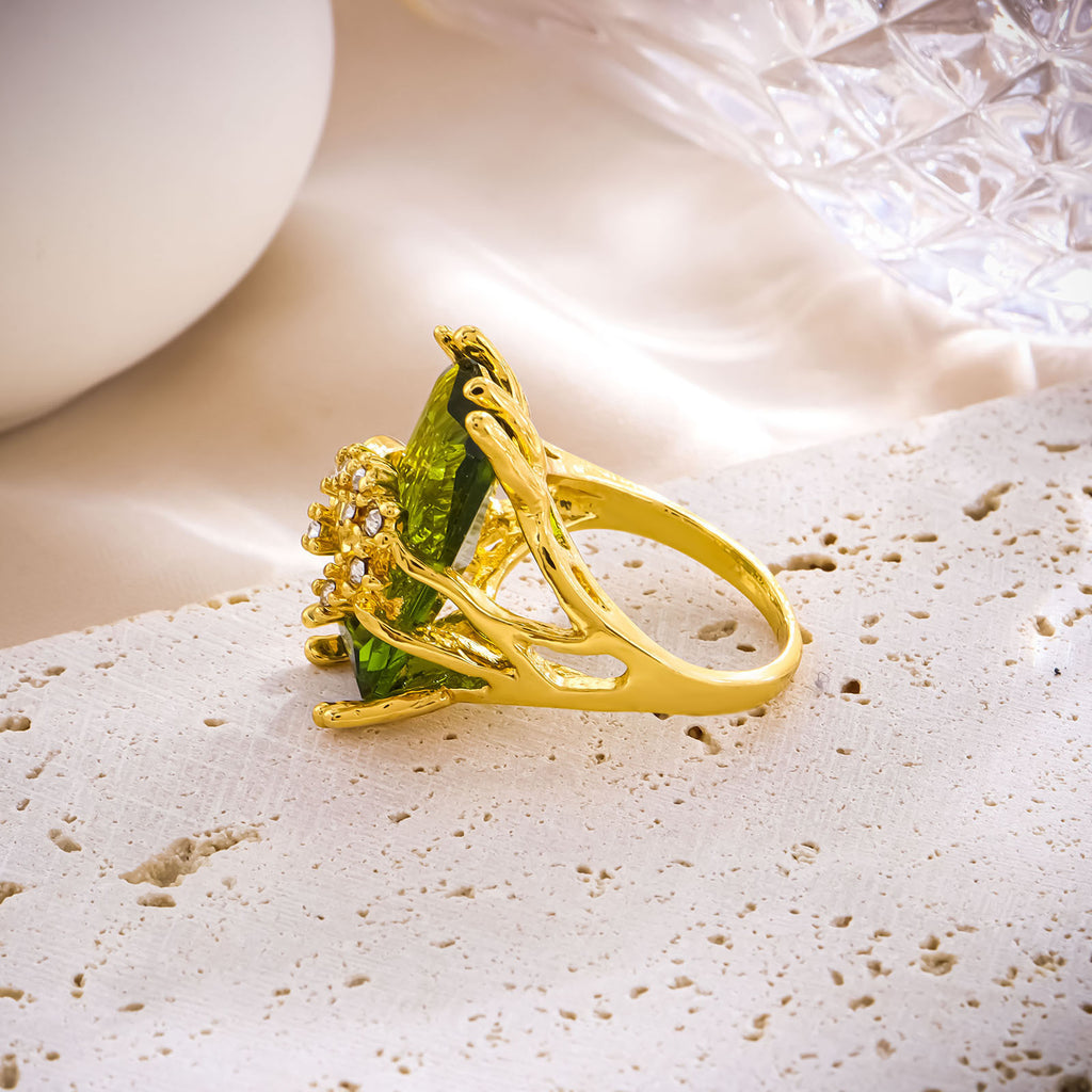 Lady's Inlaid Navy Blue Diamond Ring