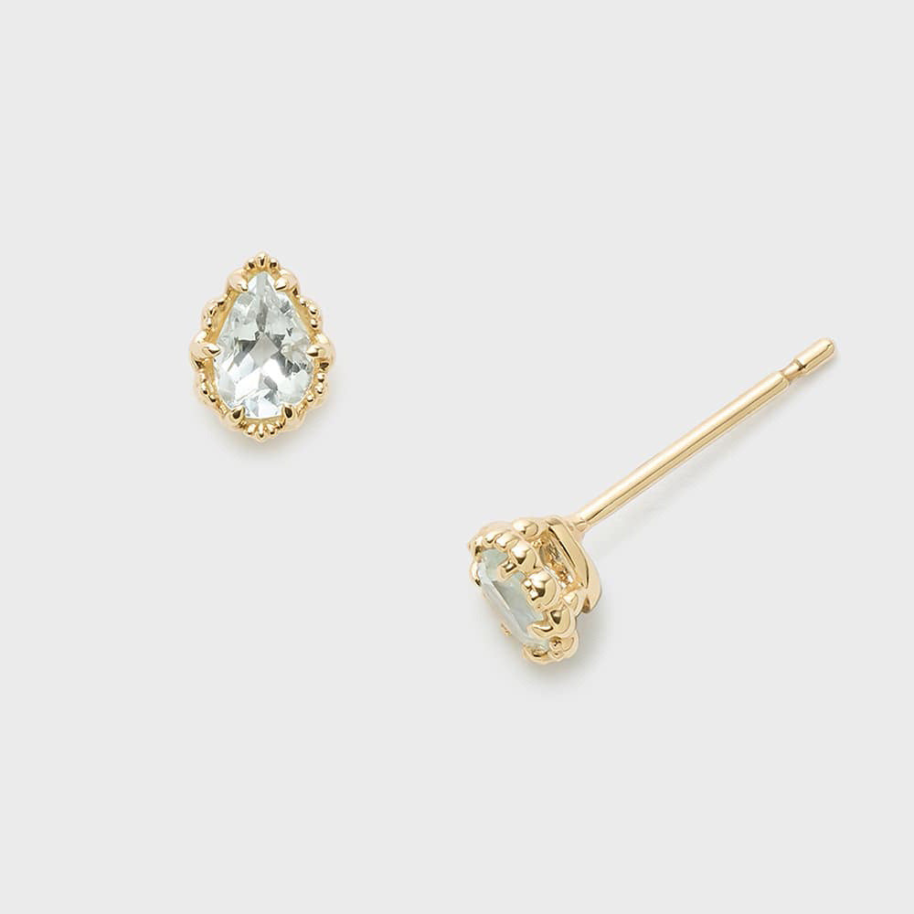 Aquamarine Blue Sky Flower Water Drop Hollow Corrugated Necklace