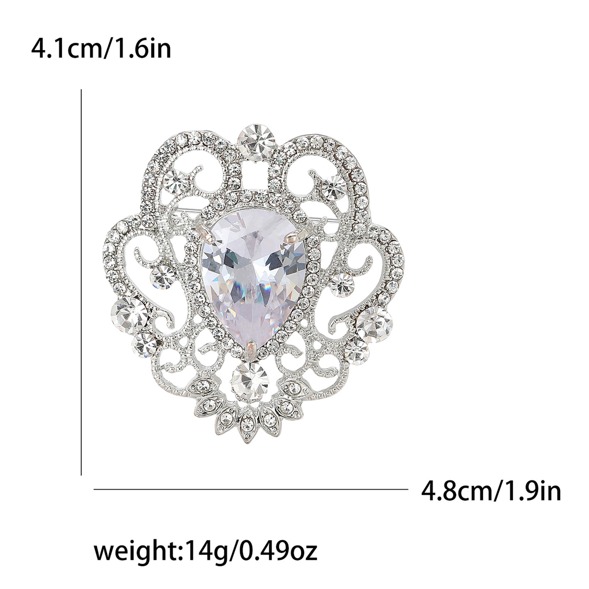 Baroque Court-style Small Trumpet Brooch Vintage And Delicate Ladies' Clothing Flower Pin Accessory