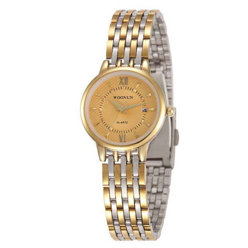Women's Retro Steel Belt Calendar Waterproof Watch
