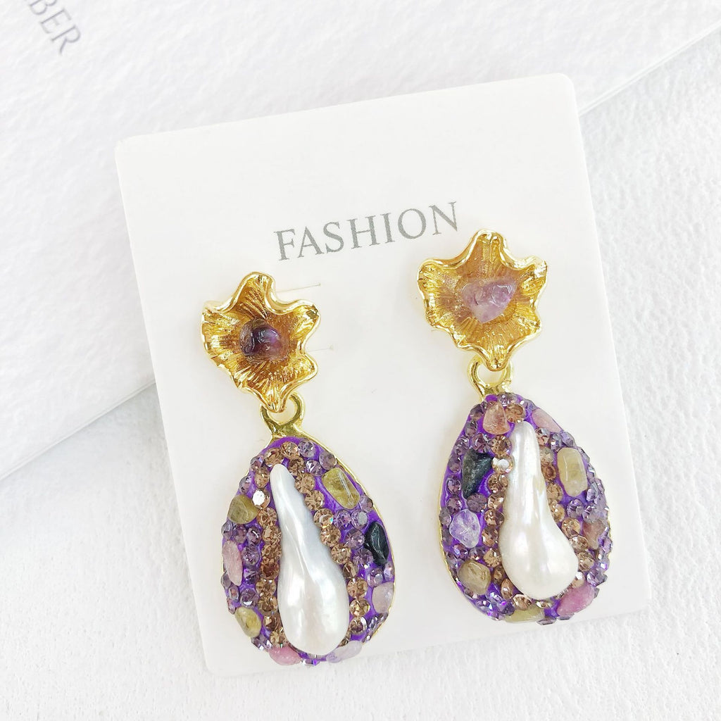 Golden Lotus Leaf Earrings For Women