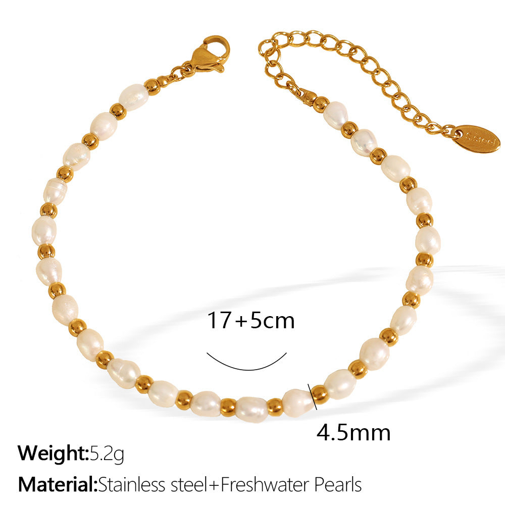 Women's Pearl Bracelet Niche Style Bracelet All-match Fashion Necklace, Bracelet Set
