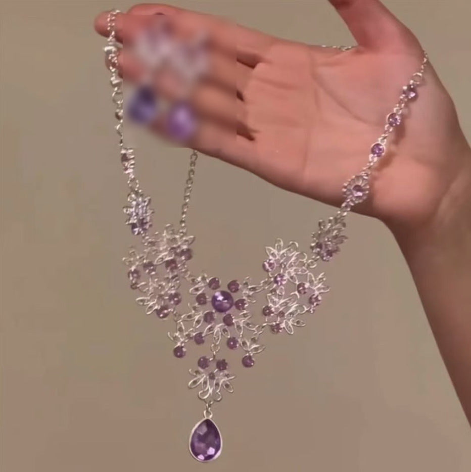 Women's Heavy Industry Advanced Sense Necklace Earrings