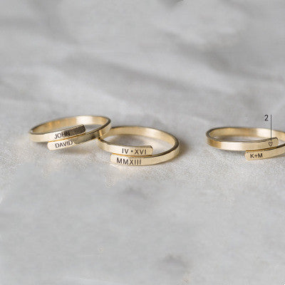 Simple Stainless Steel Geometric Glossy Ring