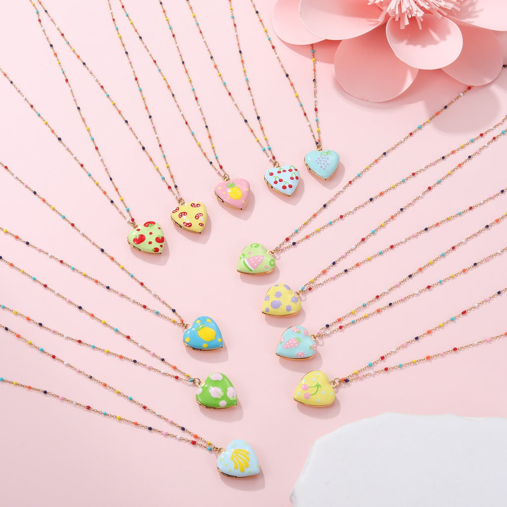 Fruit Love Pendant Stainless Steel Necklace