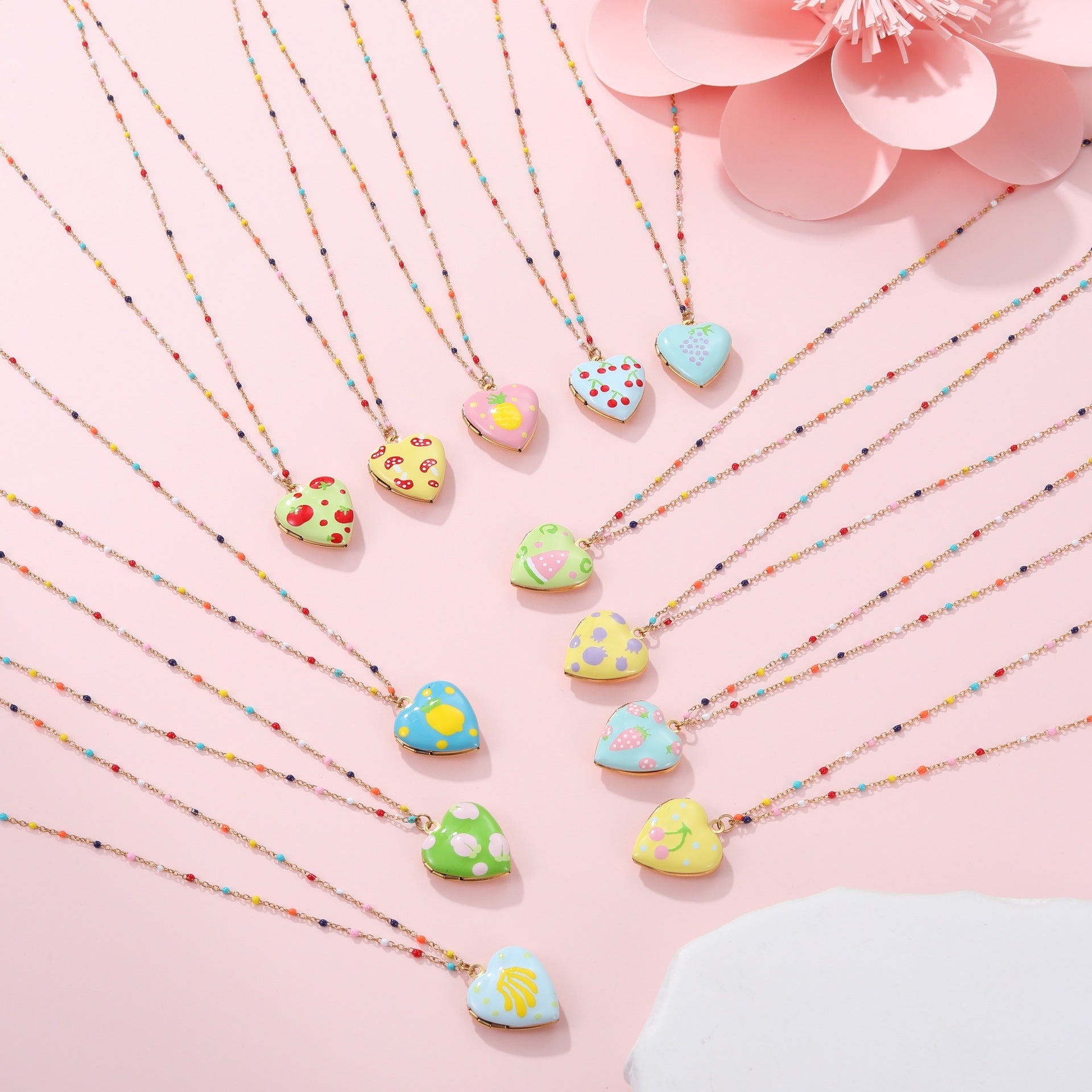 Fruit Love Pendant Stainless Steel Necklace