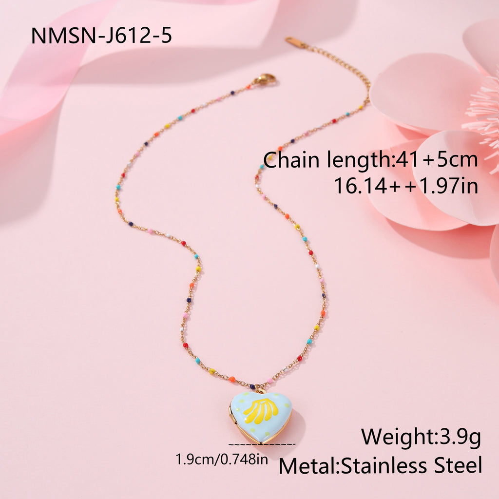 Fruit Love Pendant Stainless Steel Necklace