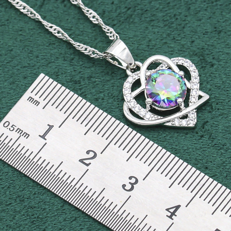 Fashionable Ring Necklace Earring Bracelet Suit