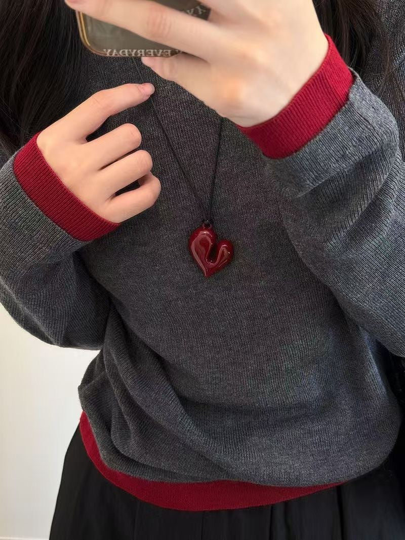 Love Necklace Women's High-grade Black Rope Halter Sweater Chain Adjustable Accessories