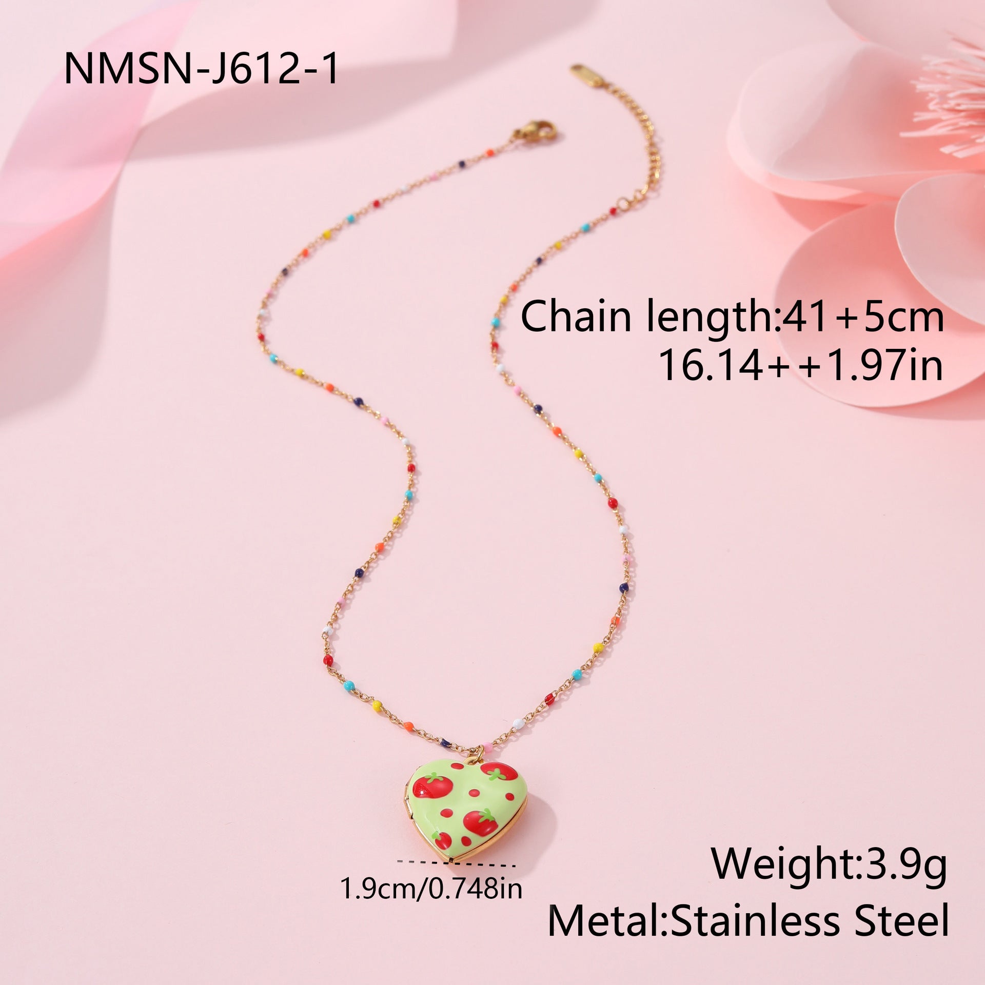 Fruit Love Pendant Stainless Steel Necklace