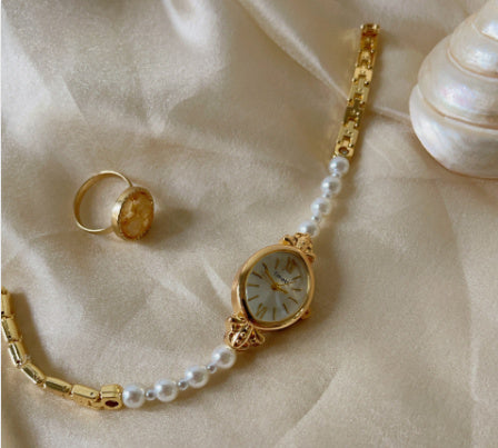 Light Luxury Pearl Bracelet Watch Women's Art Niche High-grade Simple