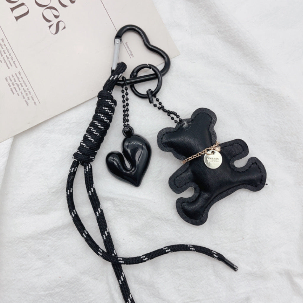 Acrylic Heart Lanyard Climbing Rope Keychain