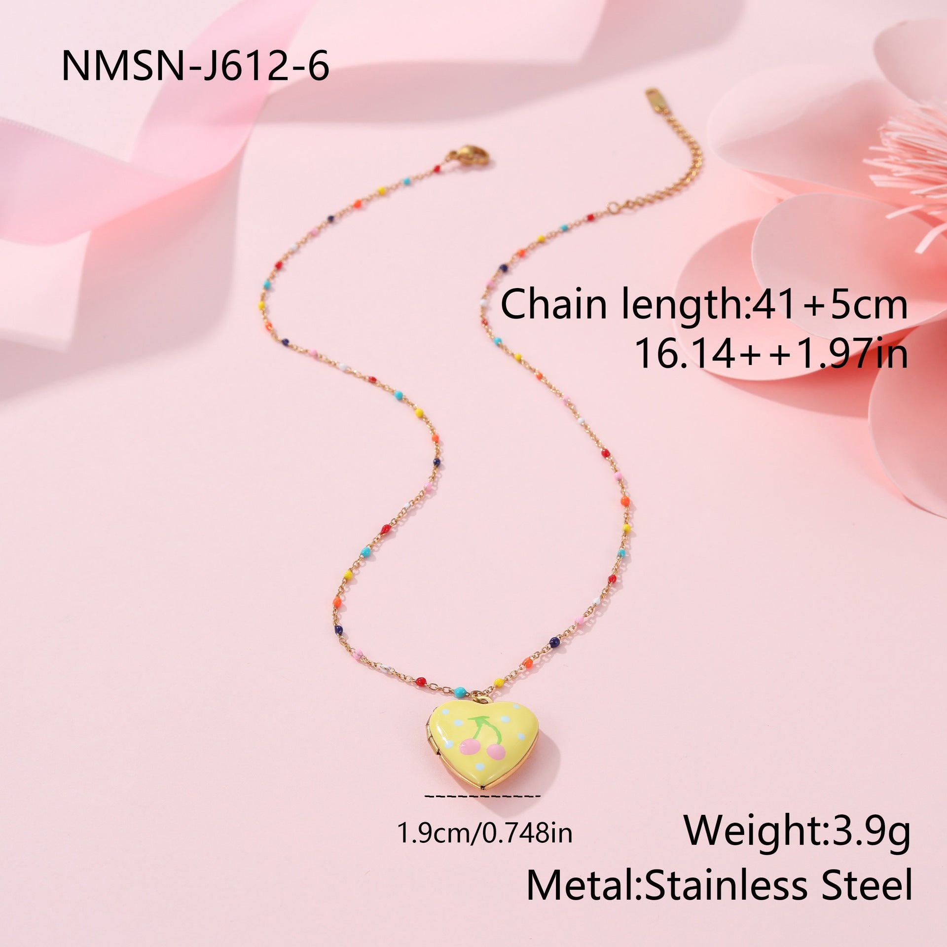 Fruit Love Pendant Stainless Steel Necklace